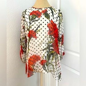 Dolce & Gabbana printed silk blouse in size Italy 40
